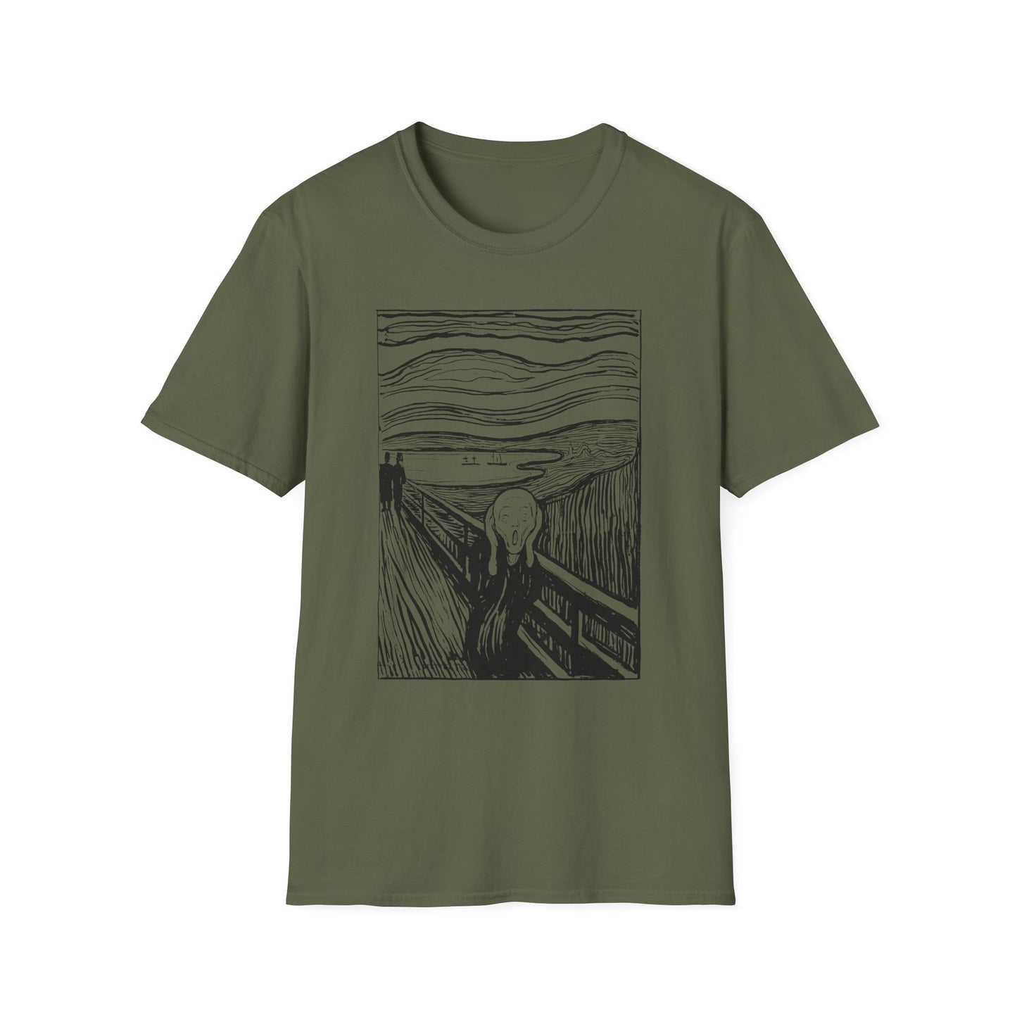 1895 lithography print of the scream by edvard munch tshirt