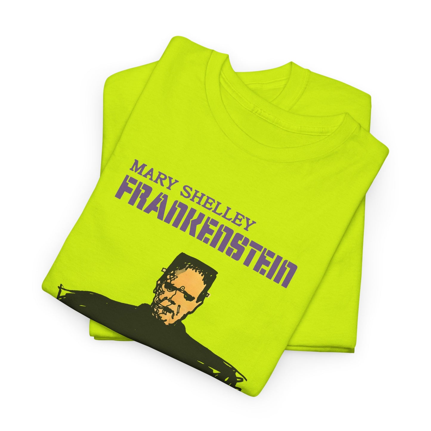 1970s italian book cover for mary shelley's 1818 gothic novel frankstein tshirt