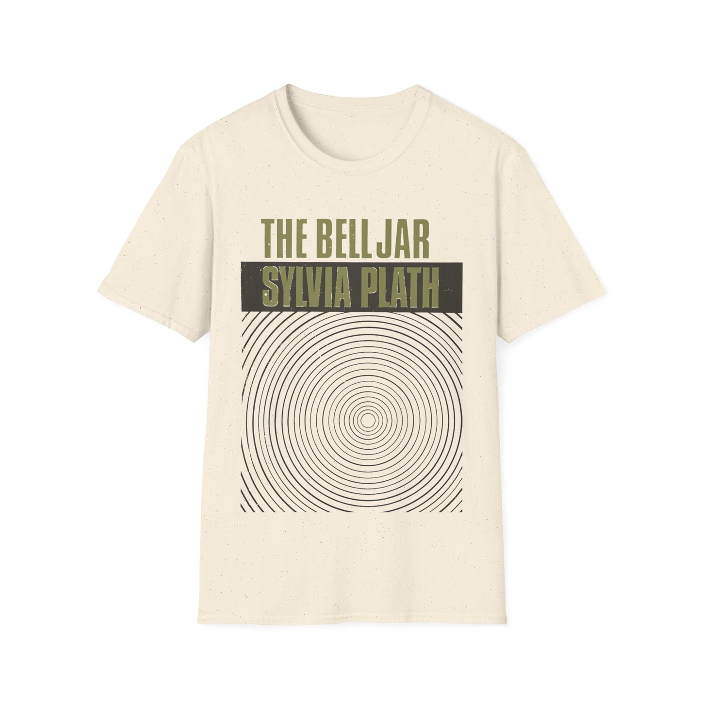 1963 book by sylvia plath "the bell jar" book cover tshirt