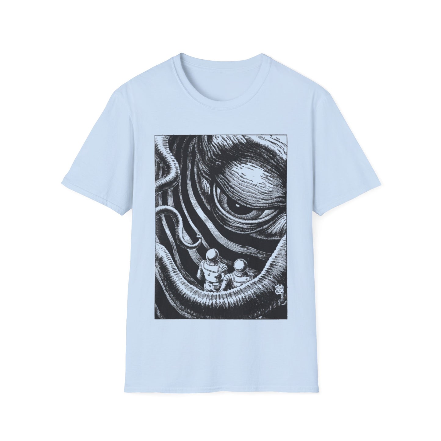 virgil finlay illustration "on the edge of the galaxy" tshirt