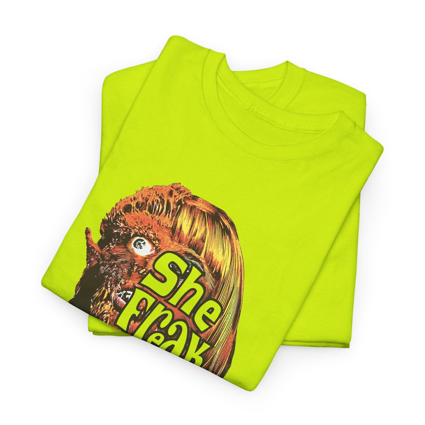 she freak 1967 exploitation horror film comic halftone style tshirt