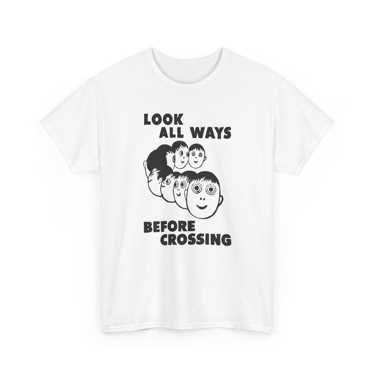 1961 daily tribune wisconsin rapids newspaper look all ways before crossing safety illustration tshirt