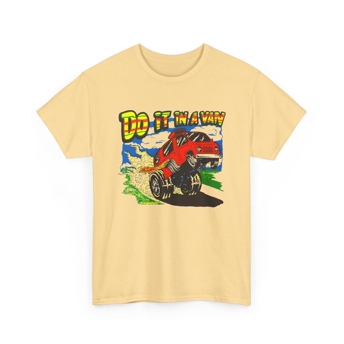 vintage 1975 do it in a van graphic reproduction tshirt