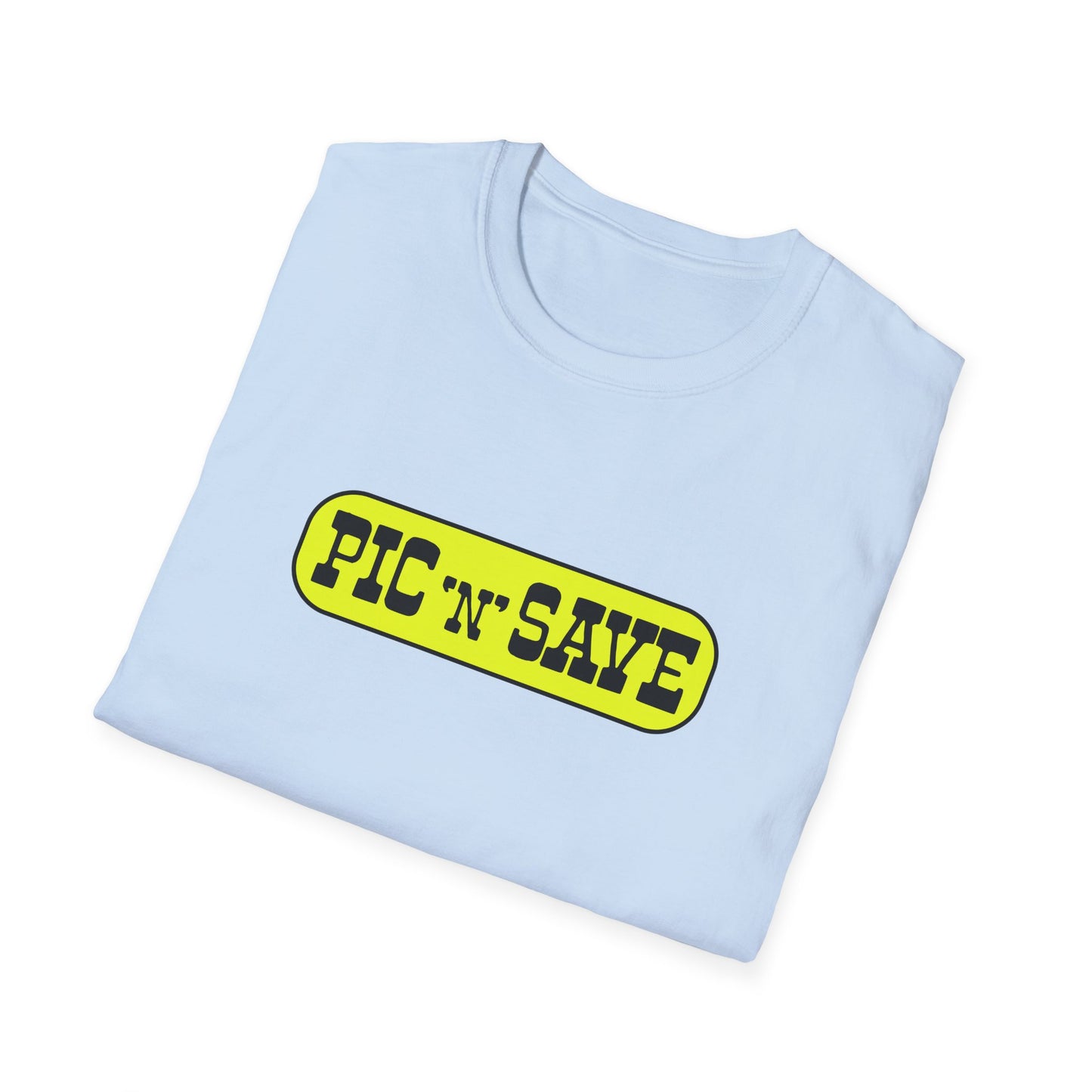 pic n save retail chain logo tshirt