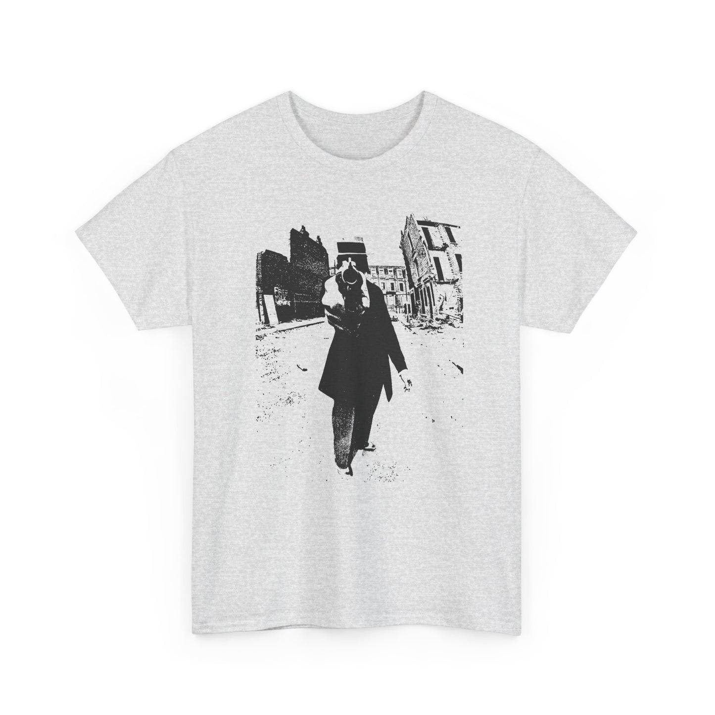 1960s counter culture magazine (friends) man with gun cover custom edit tshirt