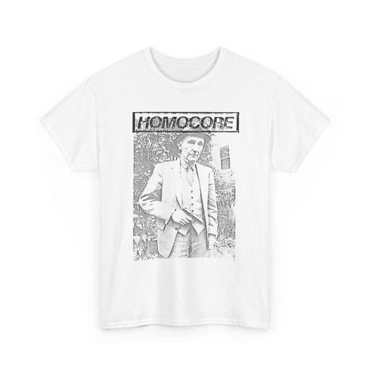 1988 homocore zine cover with william burroughs custom edit tshirt