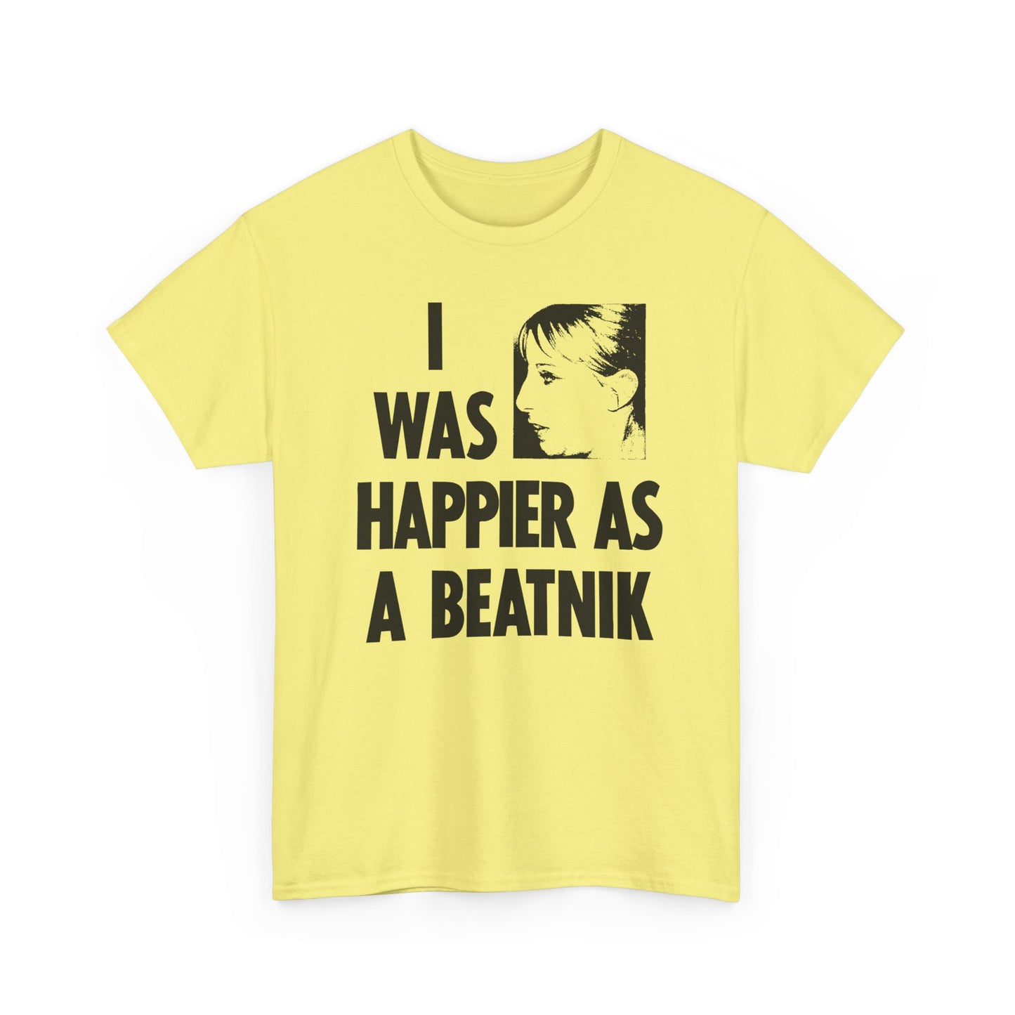 1965 national enquirer barbra streisand moans i was happier as a beatnik reproduction tshirt