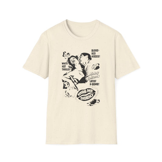 1955 film noir movie poster tshirt kiss me deadly by robert aldrich