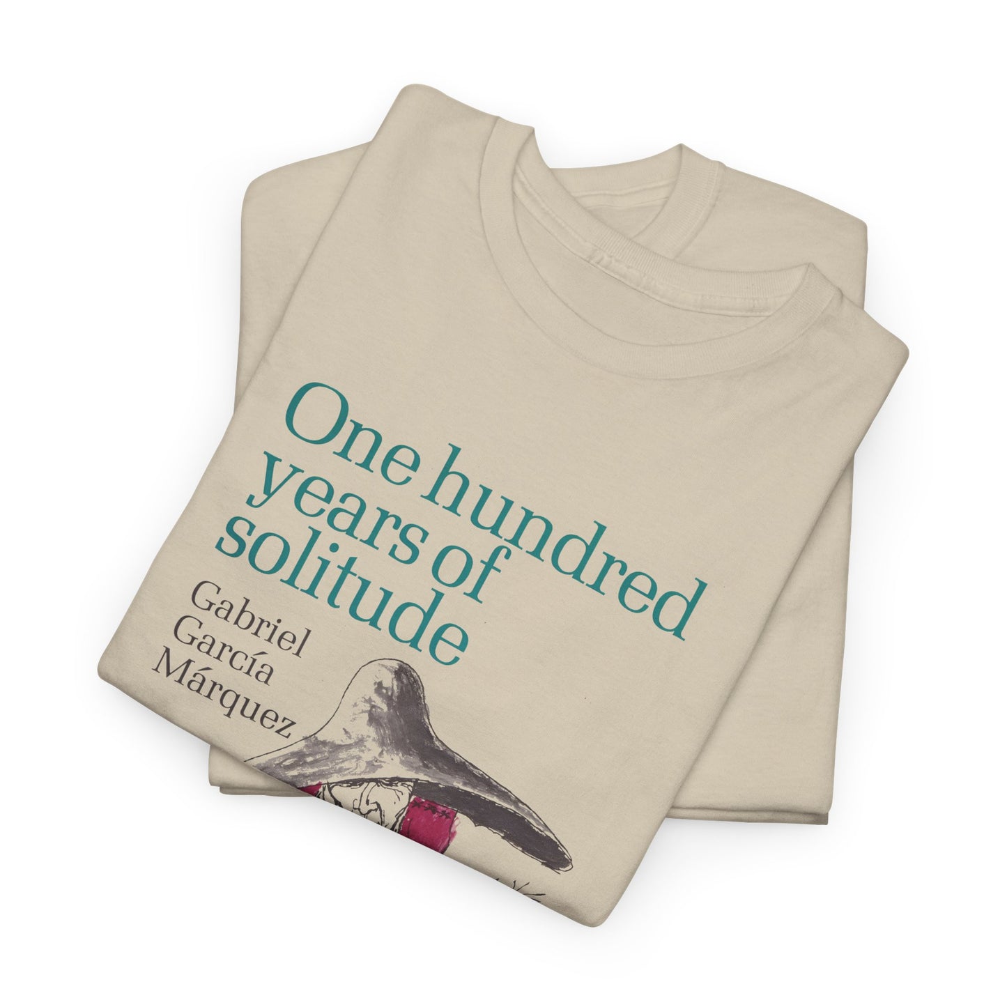 1967 gabriel garcía márquez "one hundred years of solitude" book cover tshirt