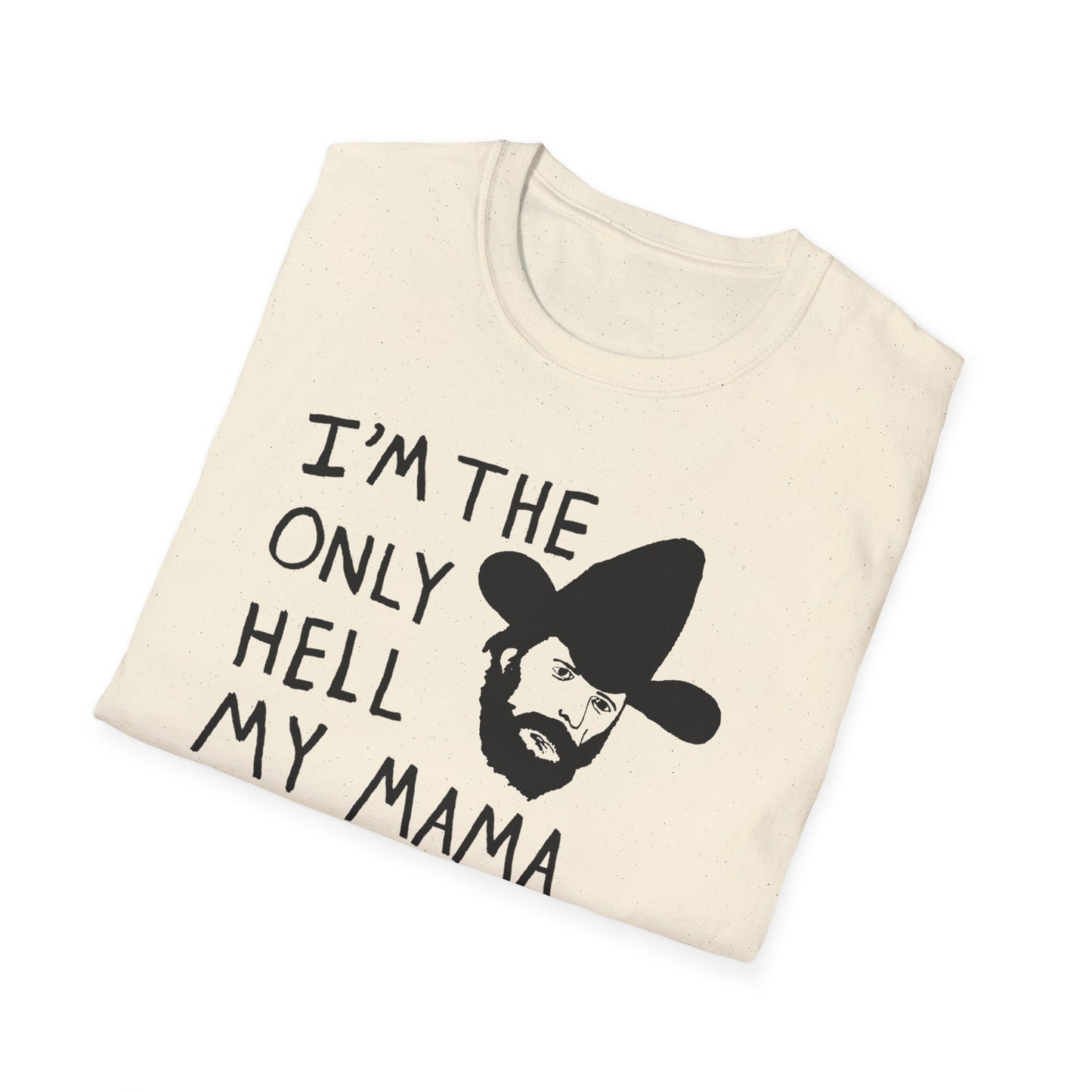 johnny paycheck 1970's country outlaw legend i'm the only hell my mama ever raised original drawing tshirt