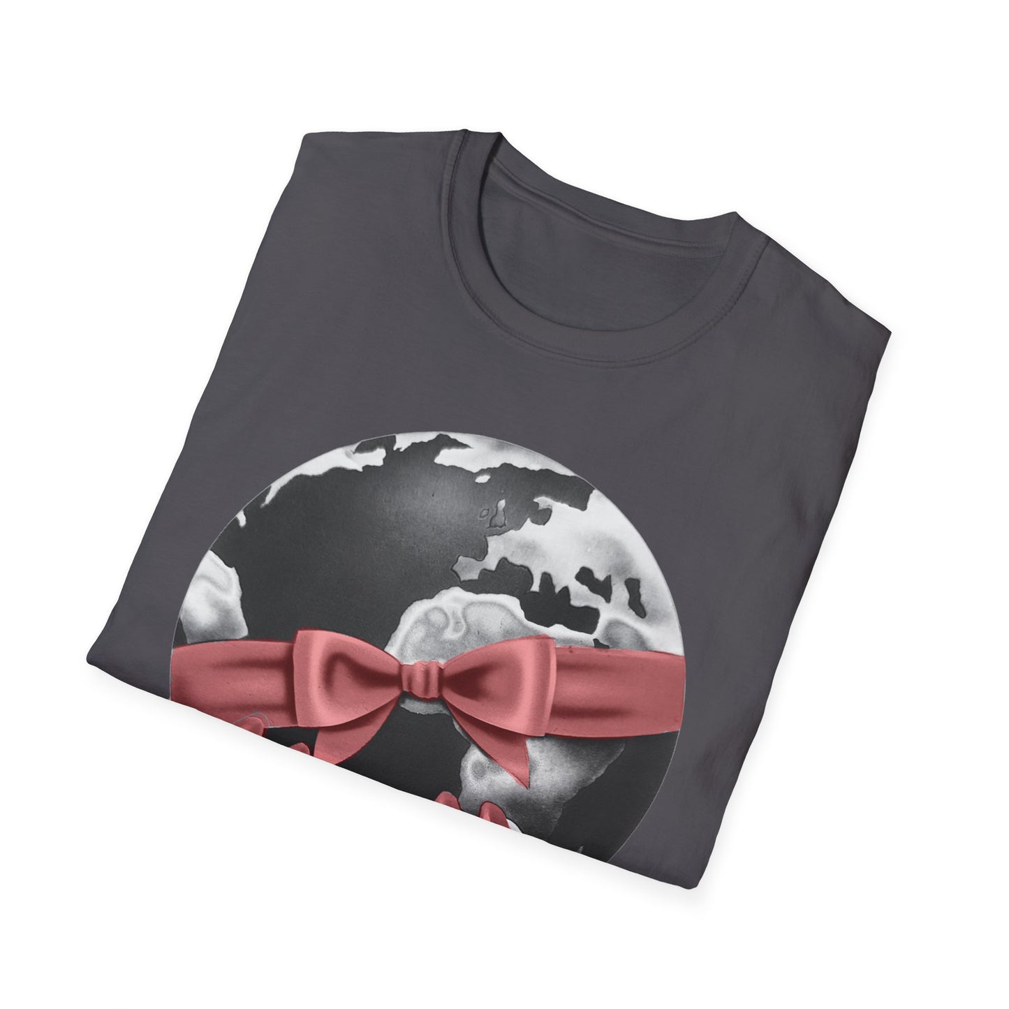 i'd give you the world 1980s graphic from a greeting card red nail version tshirt