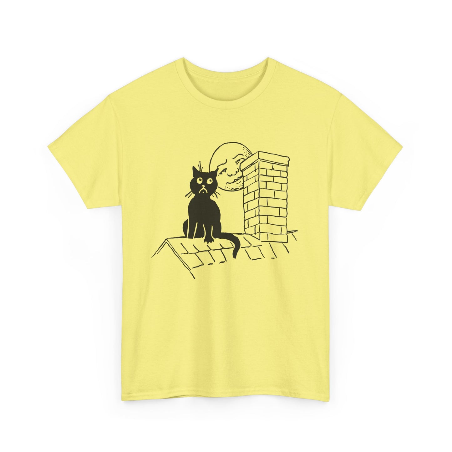 1906 postcard art can't you see i'm lonely cat on roof tshirt