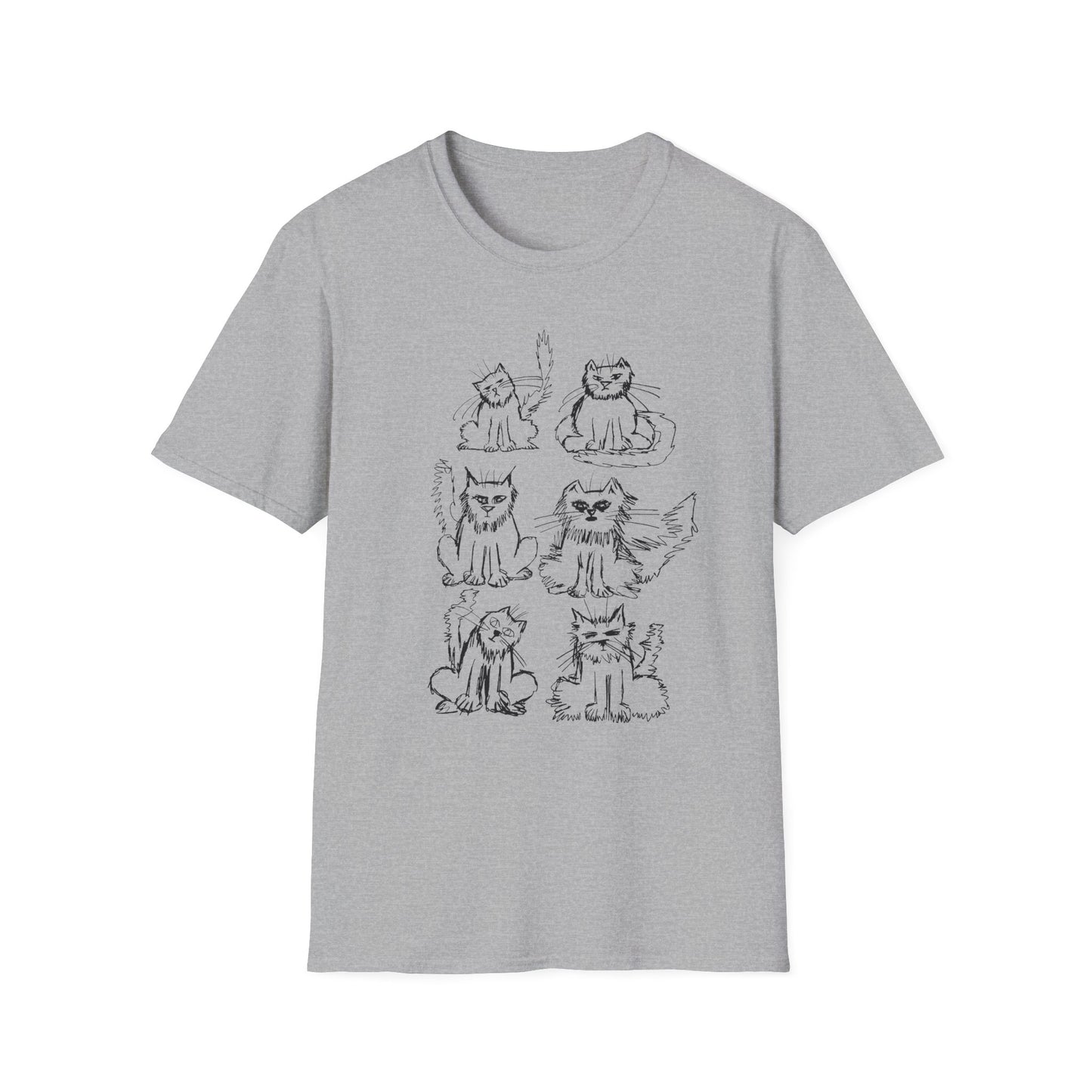original drawing another six cats tshirt