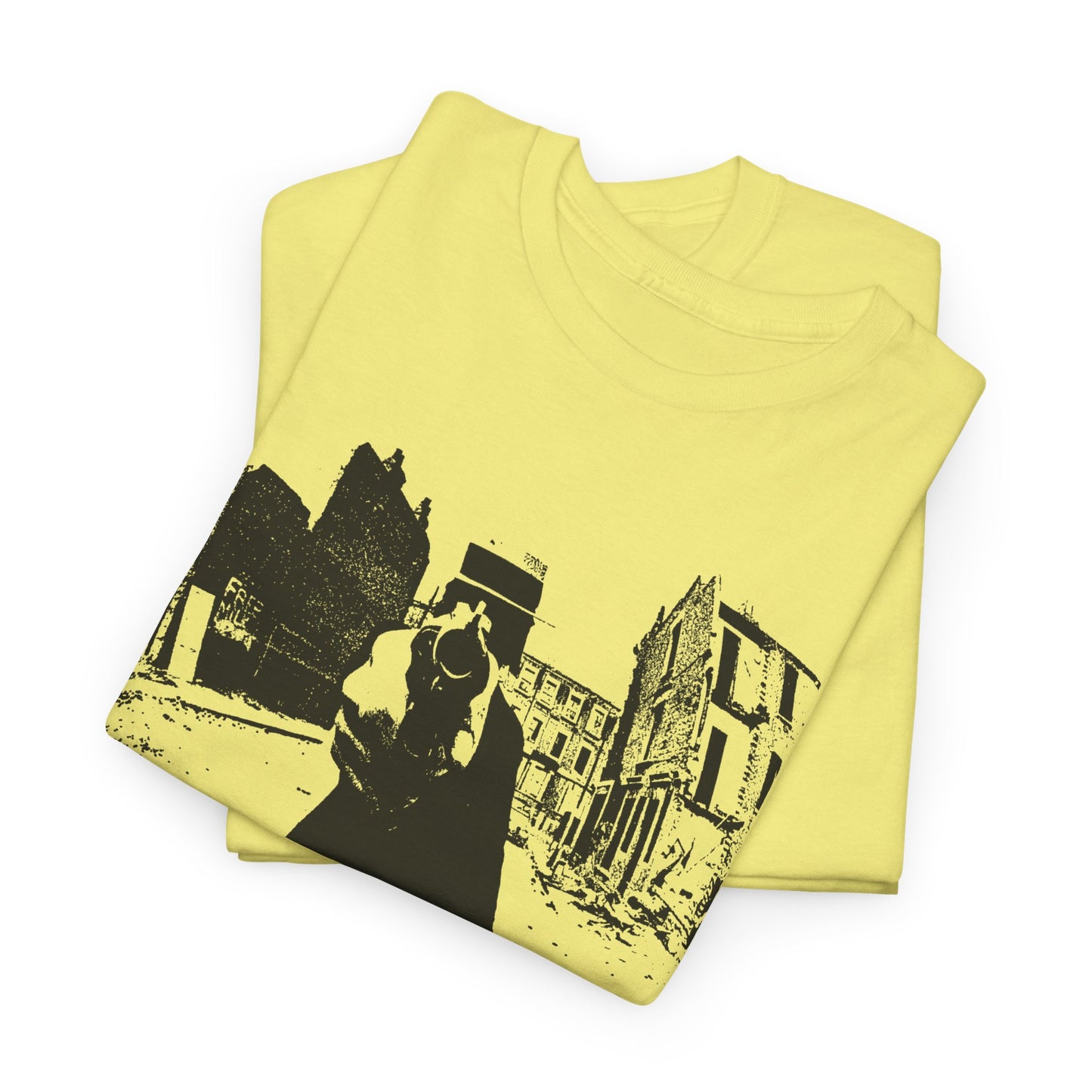 1960s counter culture magazine (friends) man with gun cover custom edit tshirt