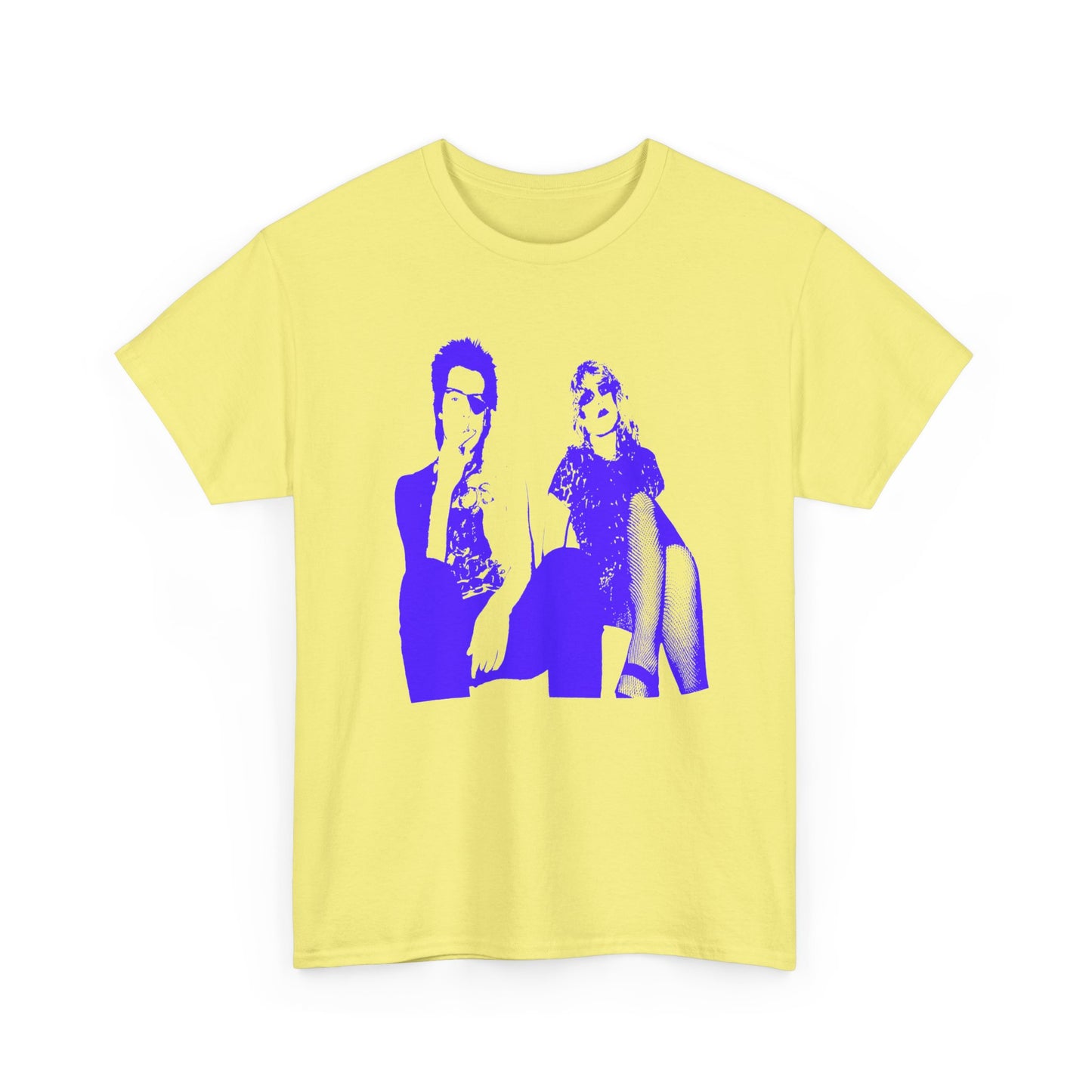 the real sid and nancy purple/blue stencil fan art tshirt