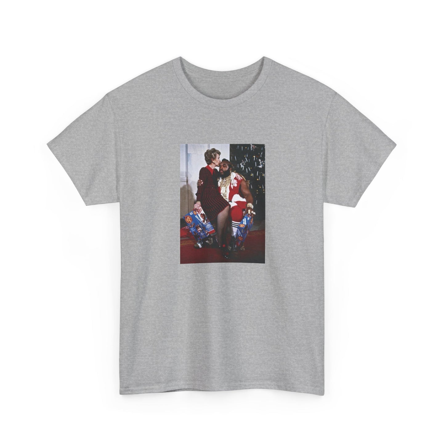 1983 photo of mr. T and nancy reagan in the whitehouse the tshirt
