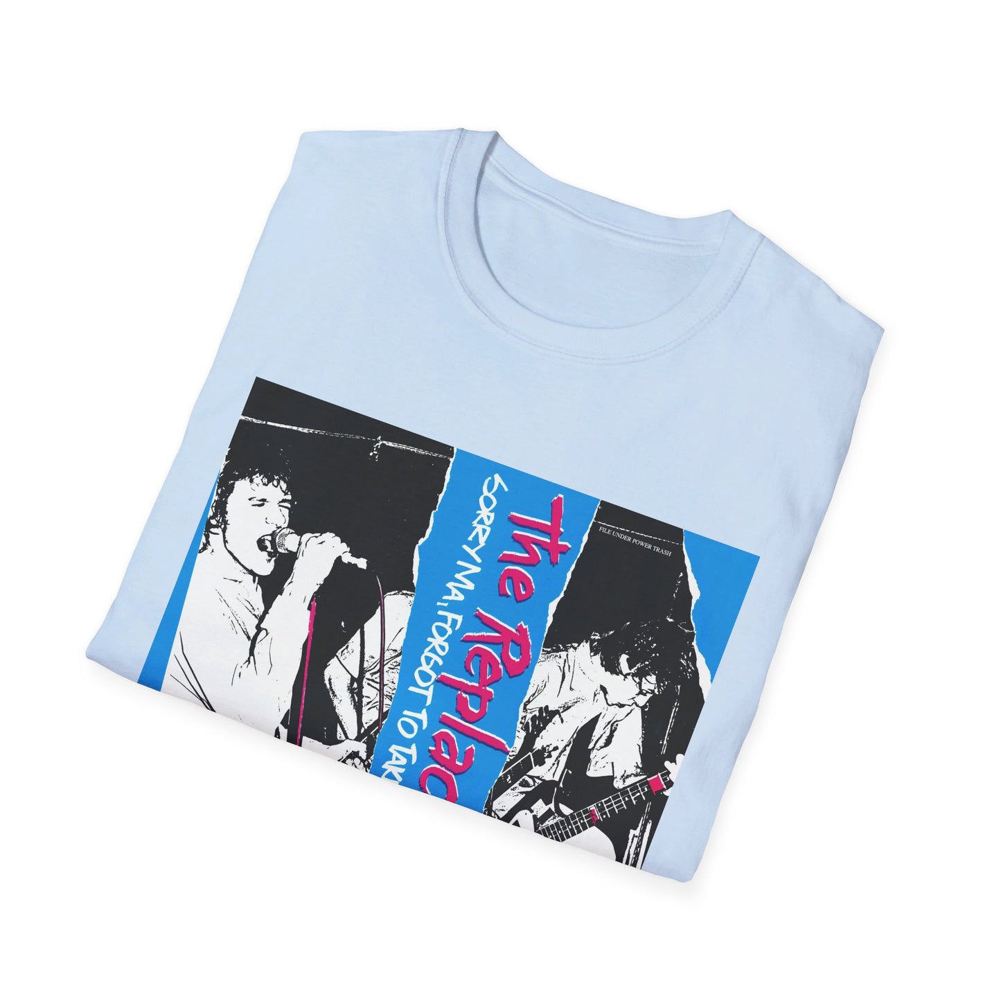 the replacements 1981 sorry ma, forgot to take out the trash album tshirt