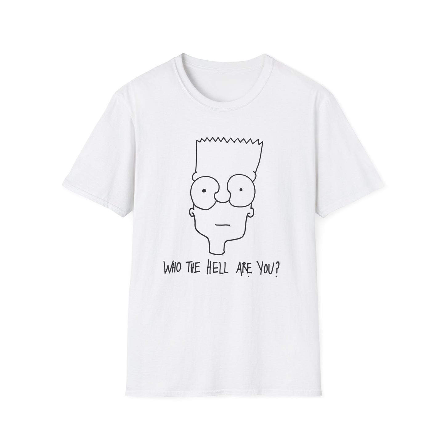 bart simpson who the hell are you original drawing tshirt