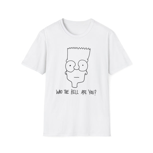 bart simpson who the hell are you original drawing tshirt