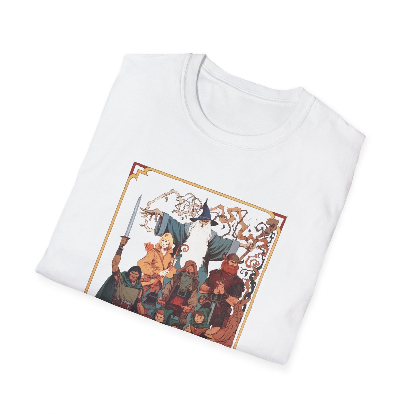 1978 promotional artwork for the ralph bakshi film adaptation of j. r. r. tolkien's lord of the rings tshirt