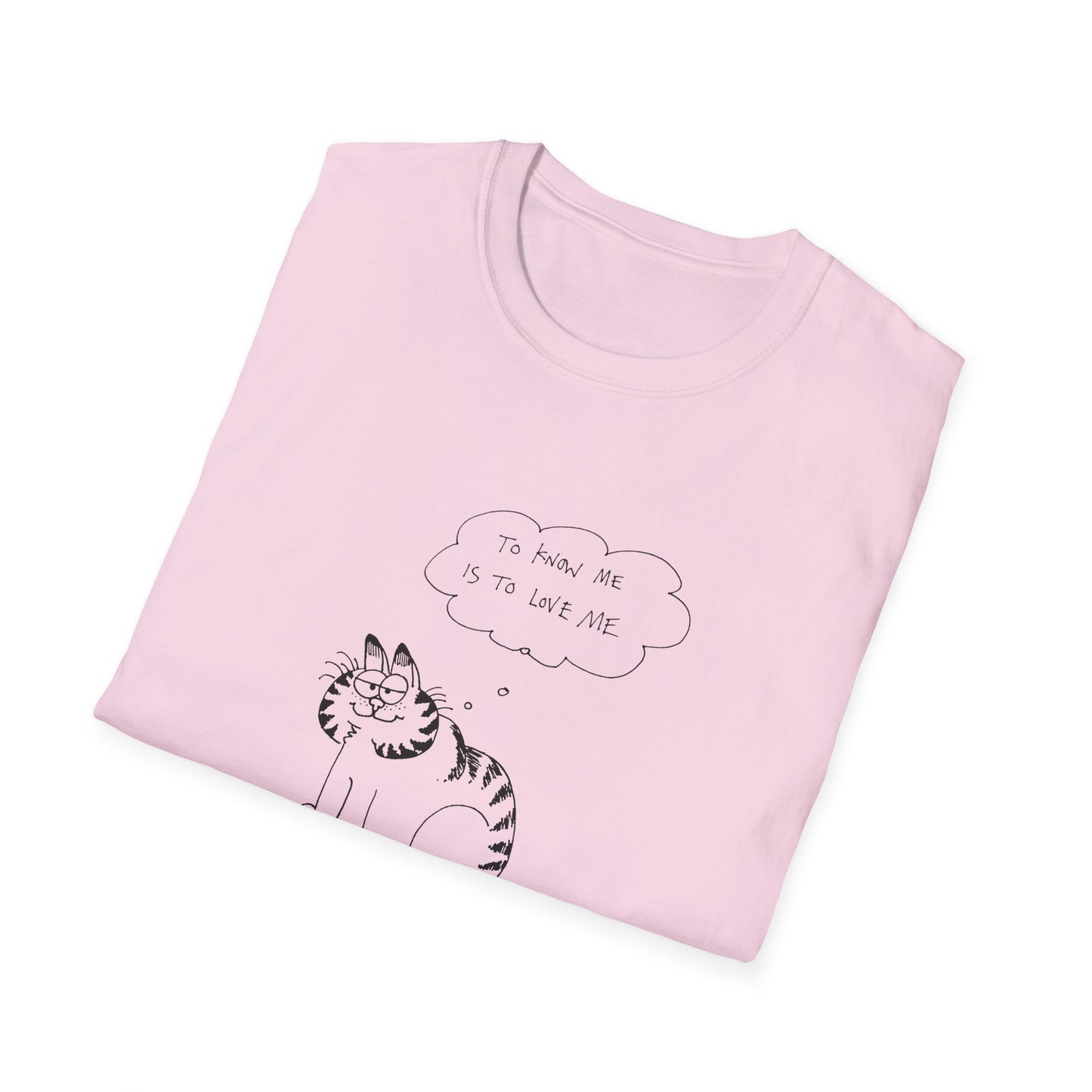original drawing garfield fan art to know me is to love me tshirt