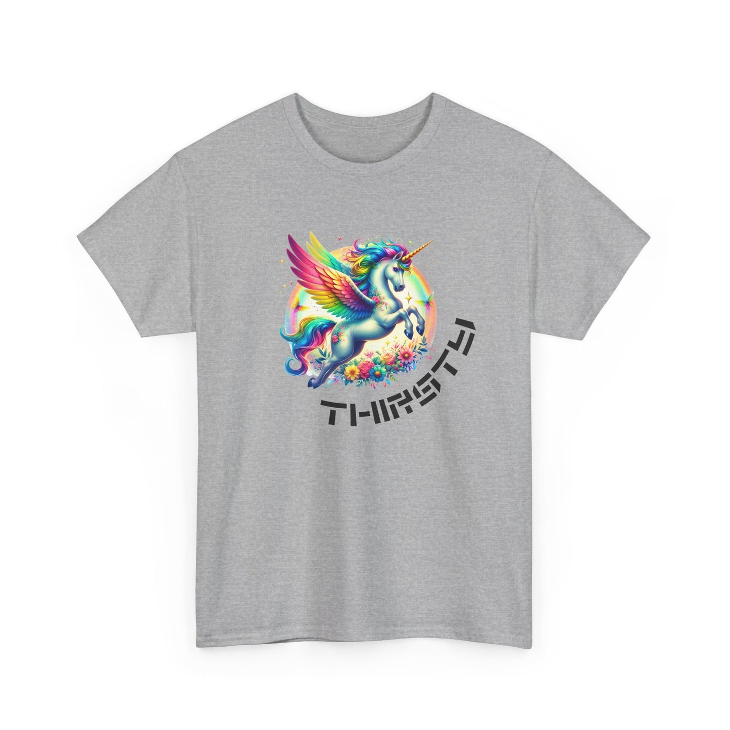 thirsty unicorn tshirt (technically alicorn)