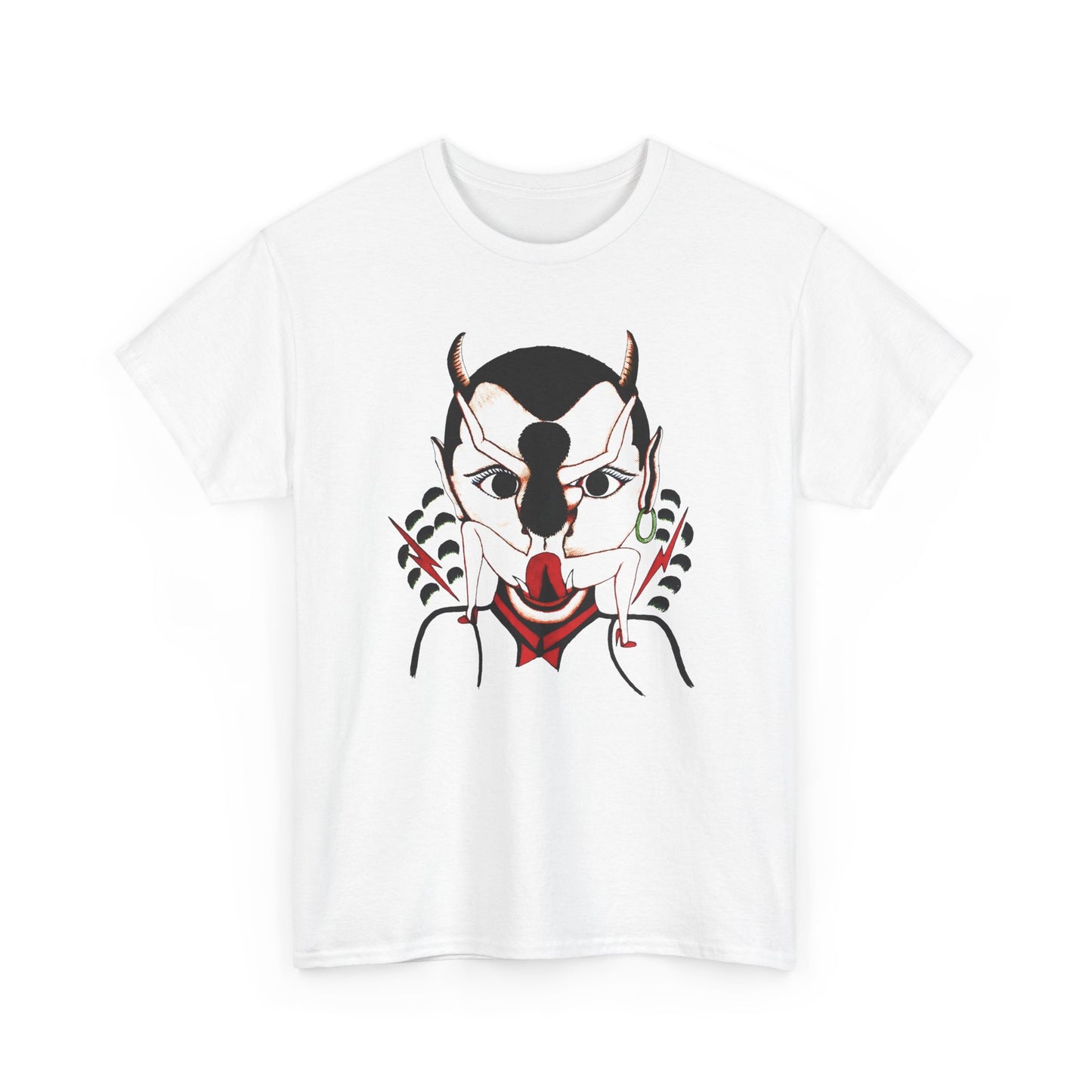 mid century untitled (devil and consort) rosie camanga illustration edit tshirt