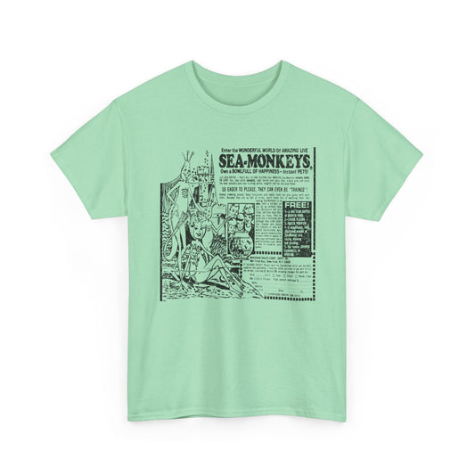 1973 sea monkeys insta pet advert black and white reproduction tshirt