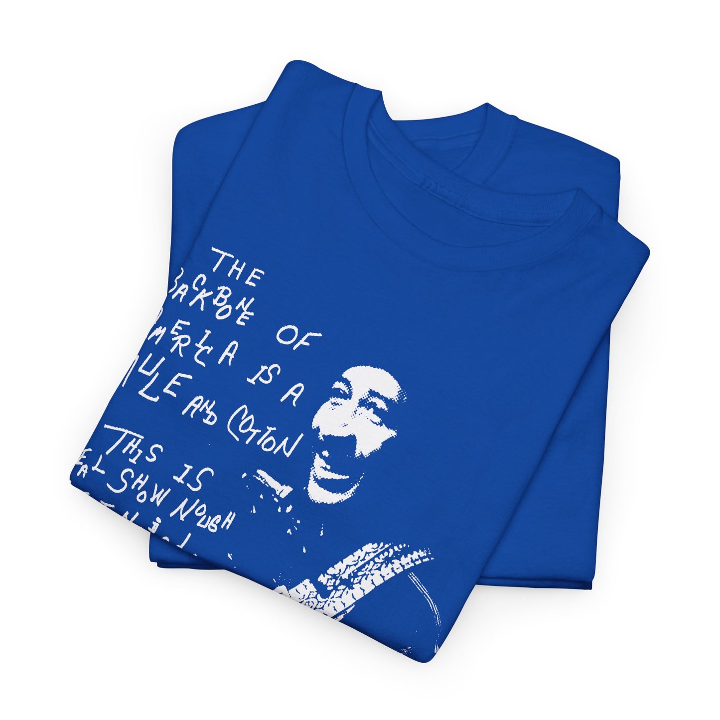 1976 the backbone of america is a mule and cotton album by abner jay stretched graphic tshirt