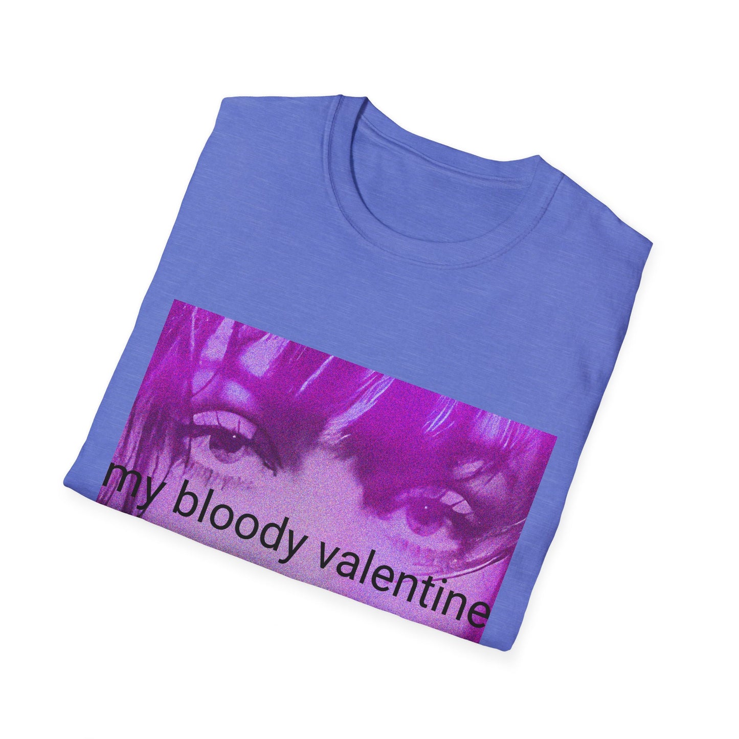 my bloody valentine belinda butcher close up in purple tshirt