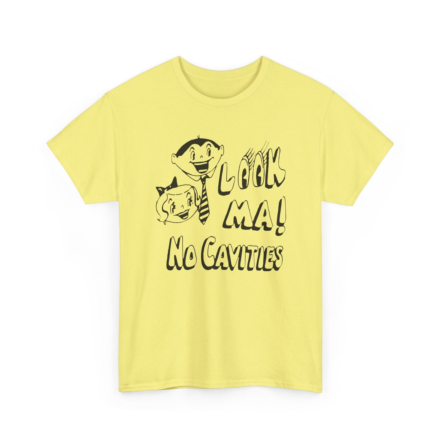 vintage look ma! no cavities reproduction tshirt