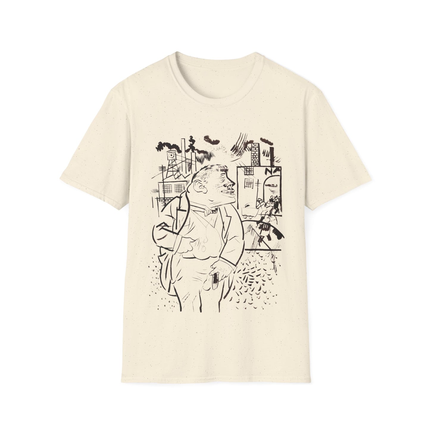 1921 geroge grosz sketch "i shall exterminate everything around me that restricts me from being the master" tshirt