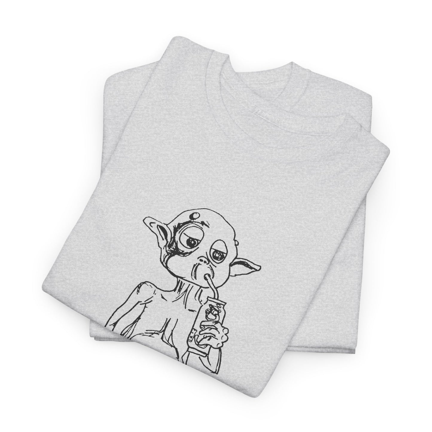mysterious alien creature (MAC) drinking cola full body original sketch tshirt