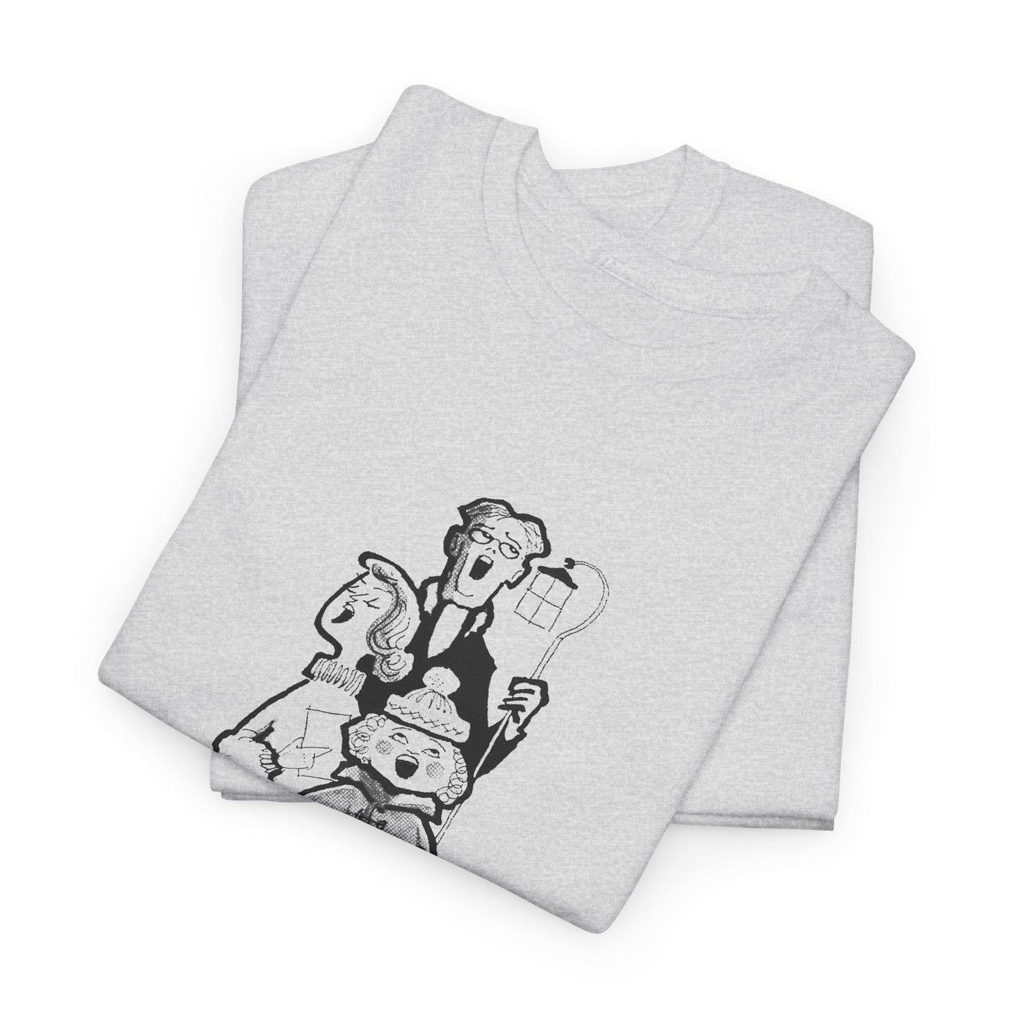 vintage 1960s caroling illustration reproduction tshirt