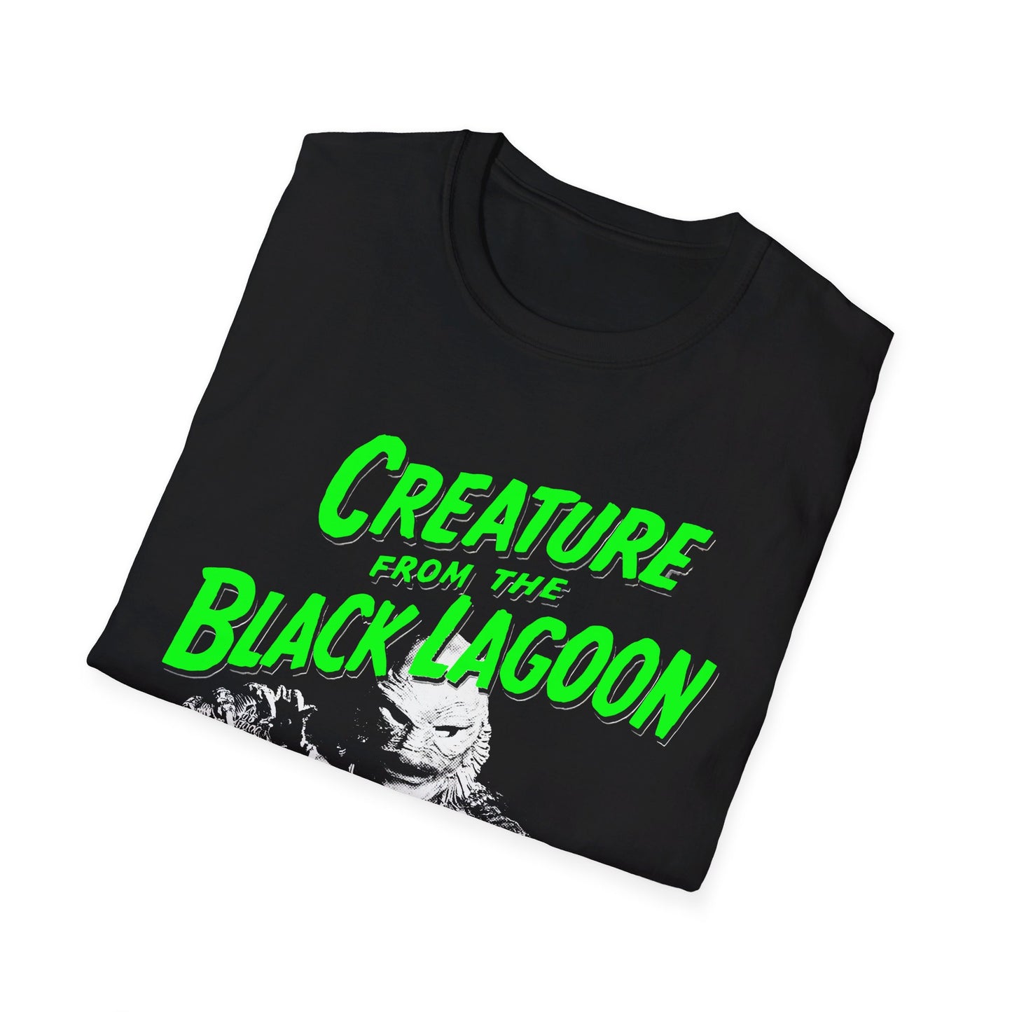 1954 creature from the black lagoon custom reproduction in green tshirt