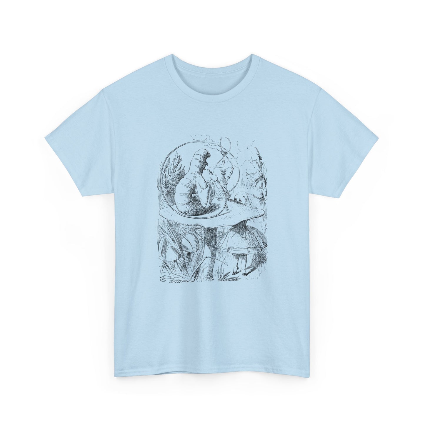 1865 alice's adventures in wonderland illustration by john tennial caterpillar tshirt