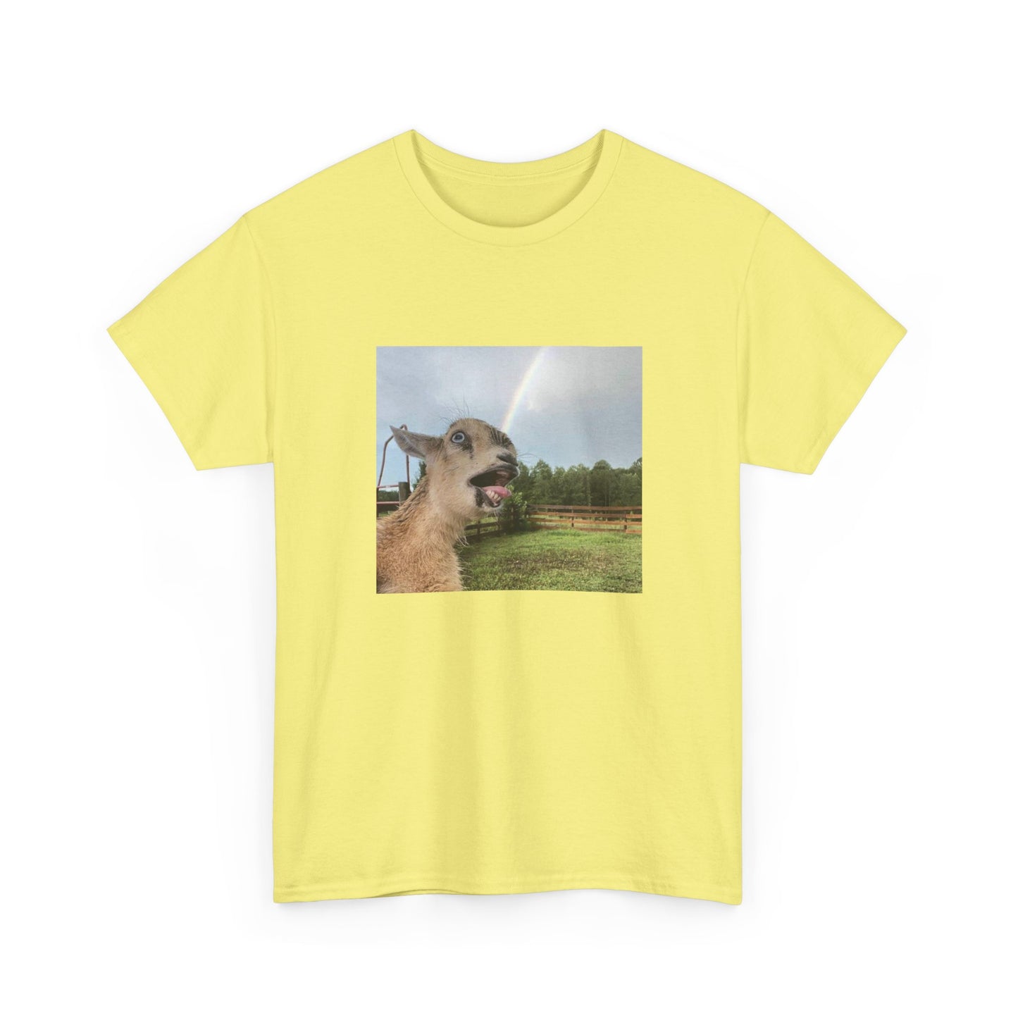 rainbow goat photo tshirt