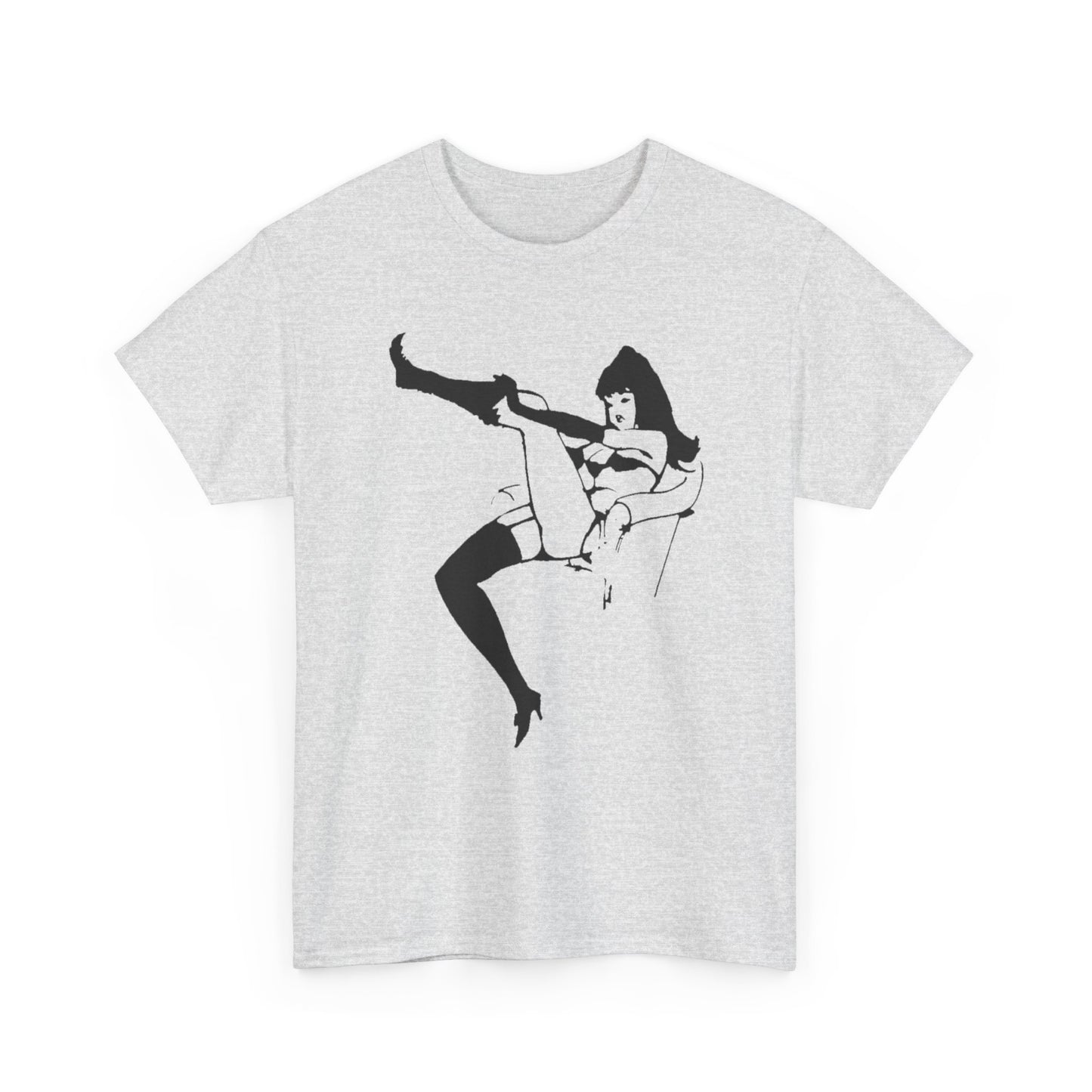 old tattoo flash art burlesque lady tshirt