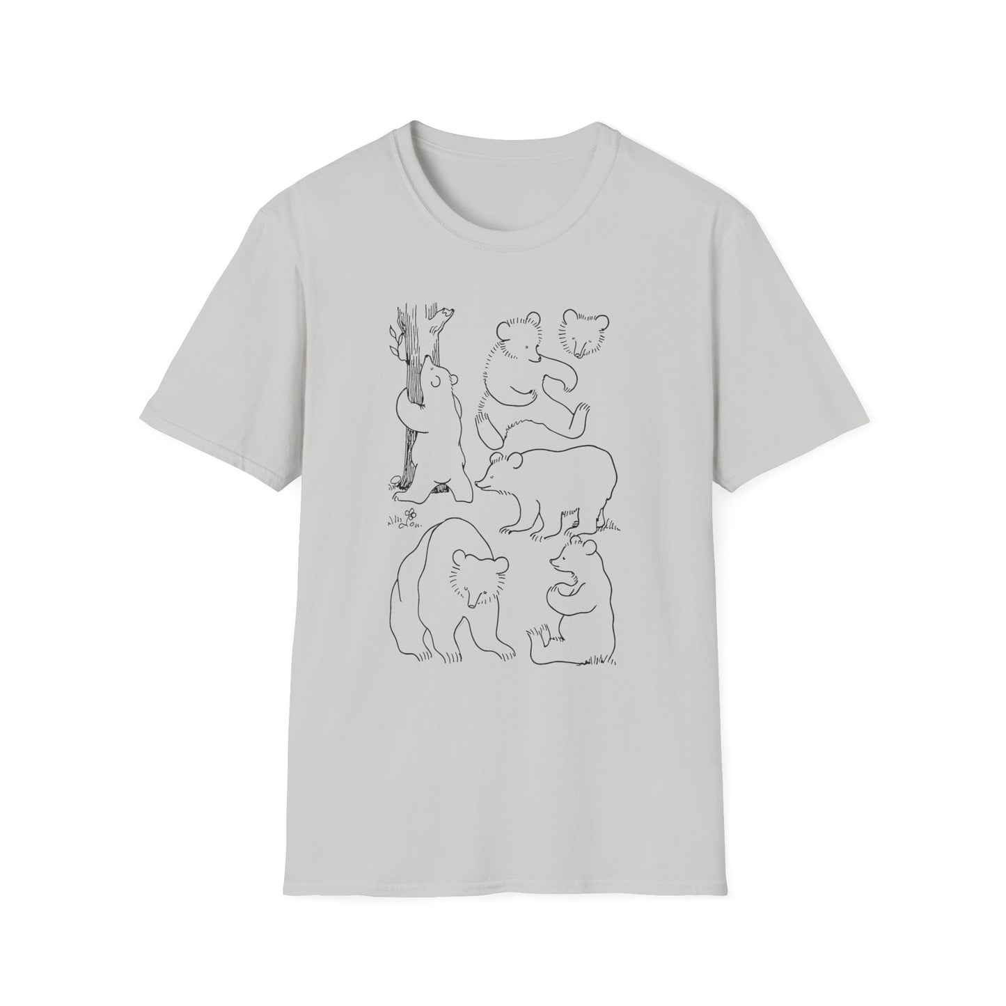 vintage french drawing guide cute bear illustrations reproduction tshirt