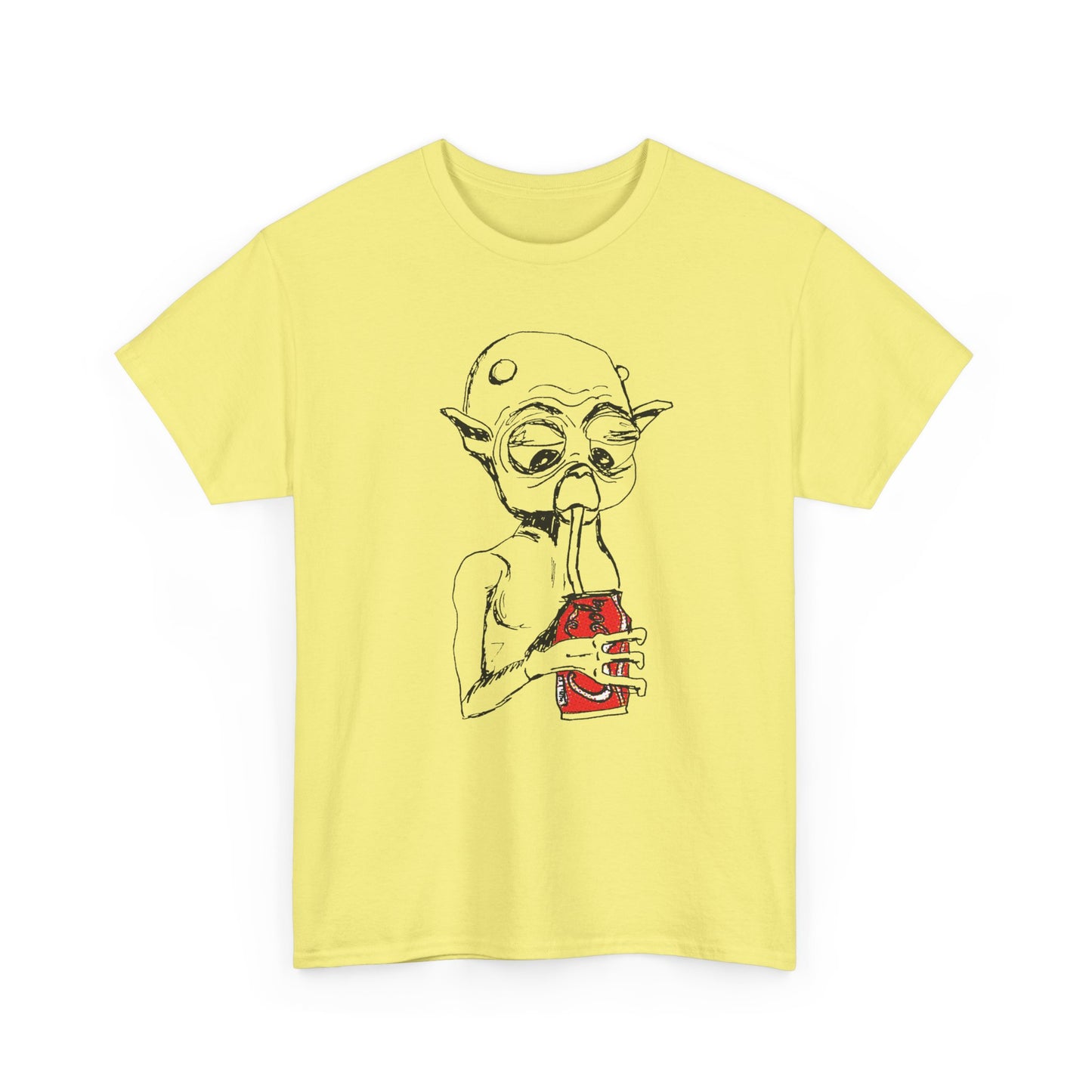 mysterious alien creature (MAC) drinking cola original sketch tshirt