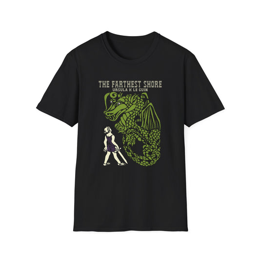 1972 fantasy the farthest shore ursula k le guin book cover tshirt