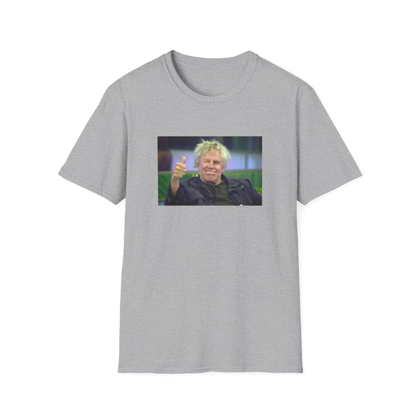 gary busey thumbs up tshirt