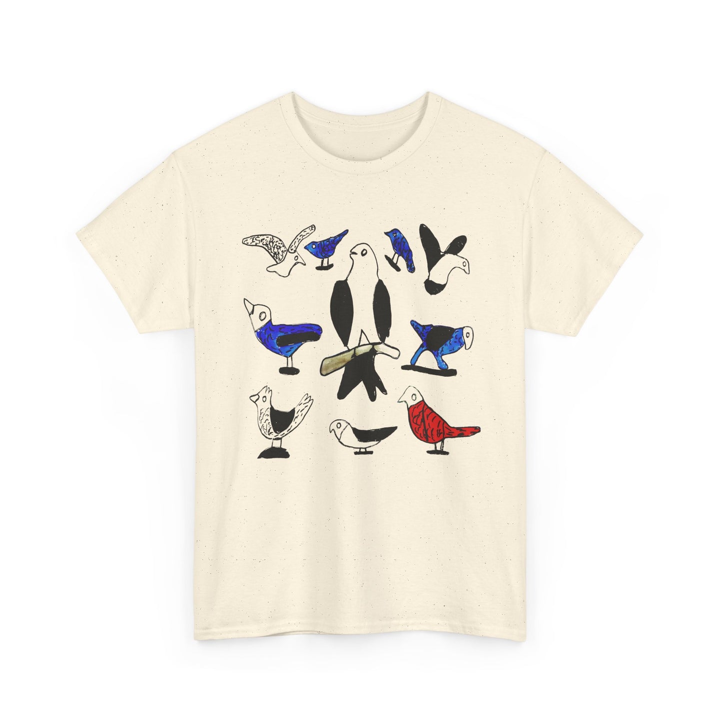 1970s untitled birds painting by canadian folk artist joseph sleep custom edit tshirt