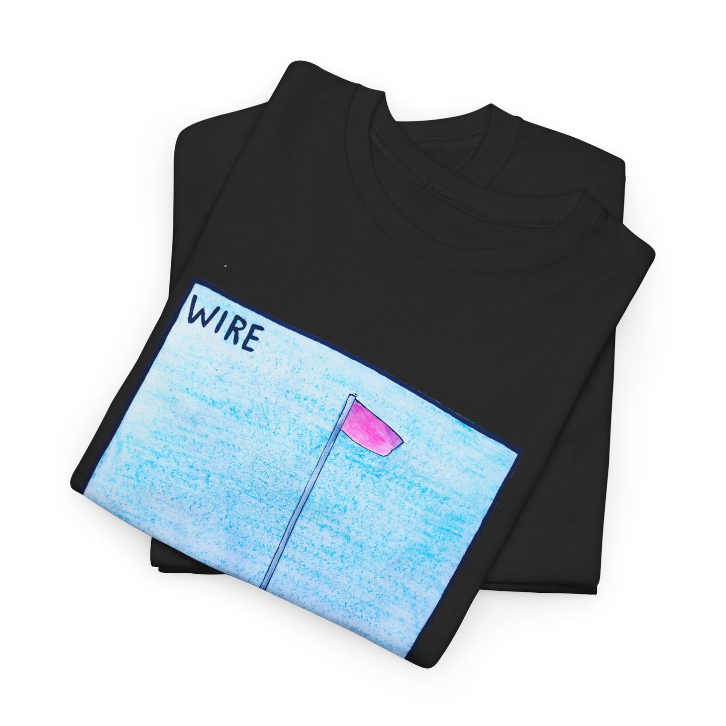 wire 1977 pink flag album cover homemade fan art tshirt