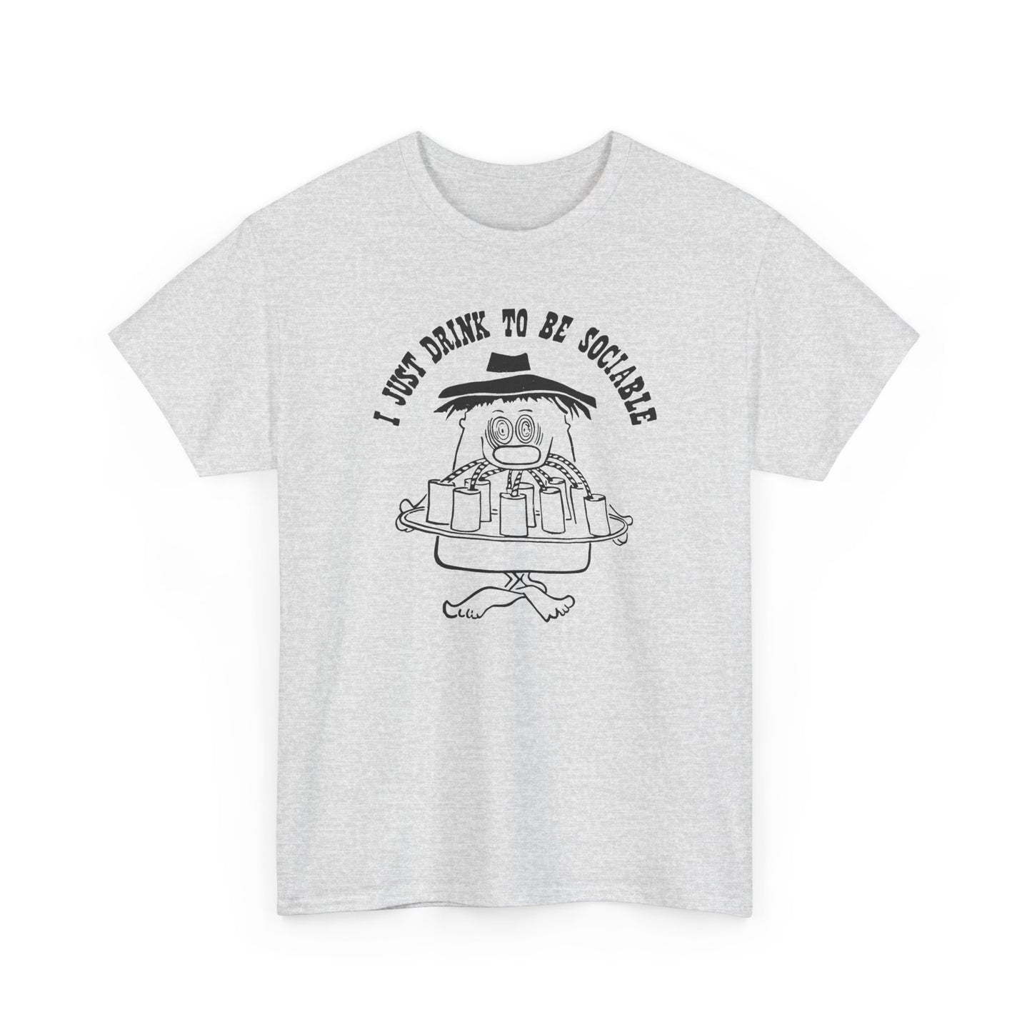 vintage i just drink to be sociable reproduction tshirt