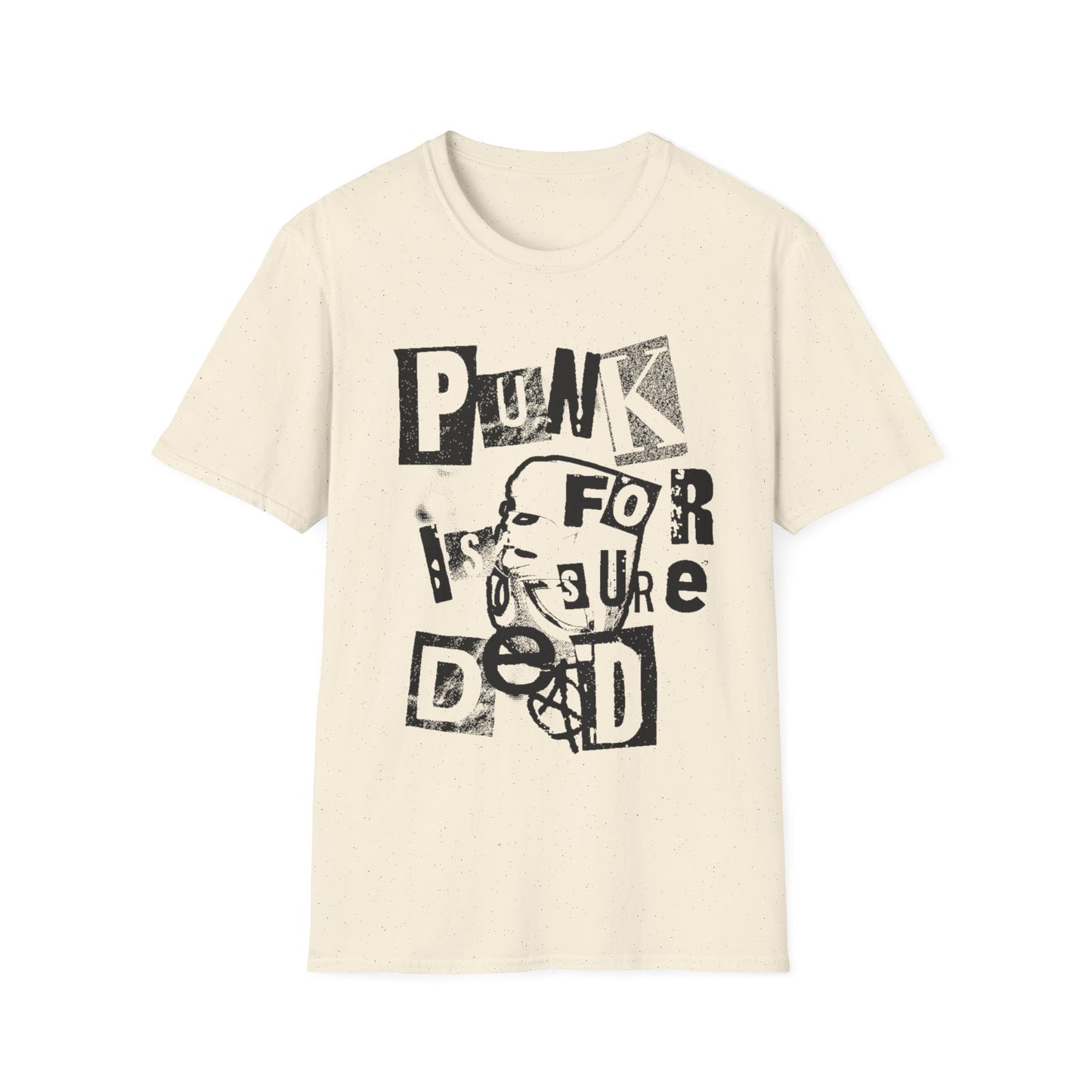 punk is for sure dead spray spaint style tshirt