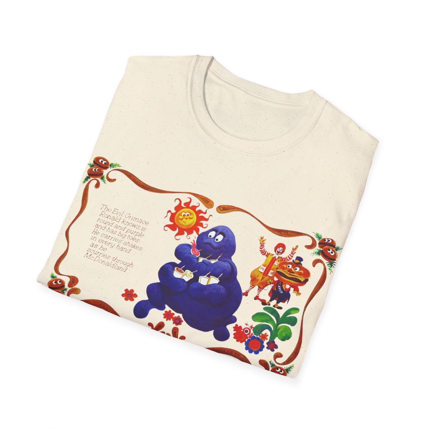 evil grimace vintage reproduction tshirt