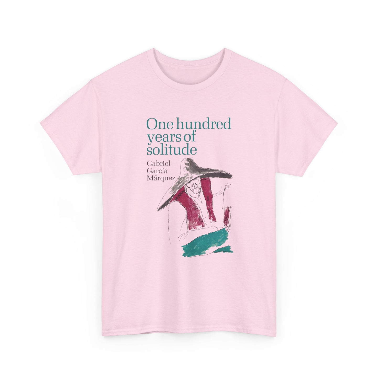 1967 gabriel garcía márquez "one hundred years of solitude" book cover tshirt