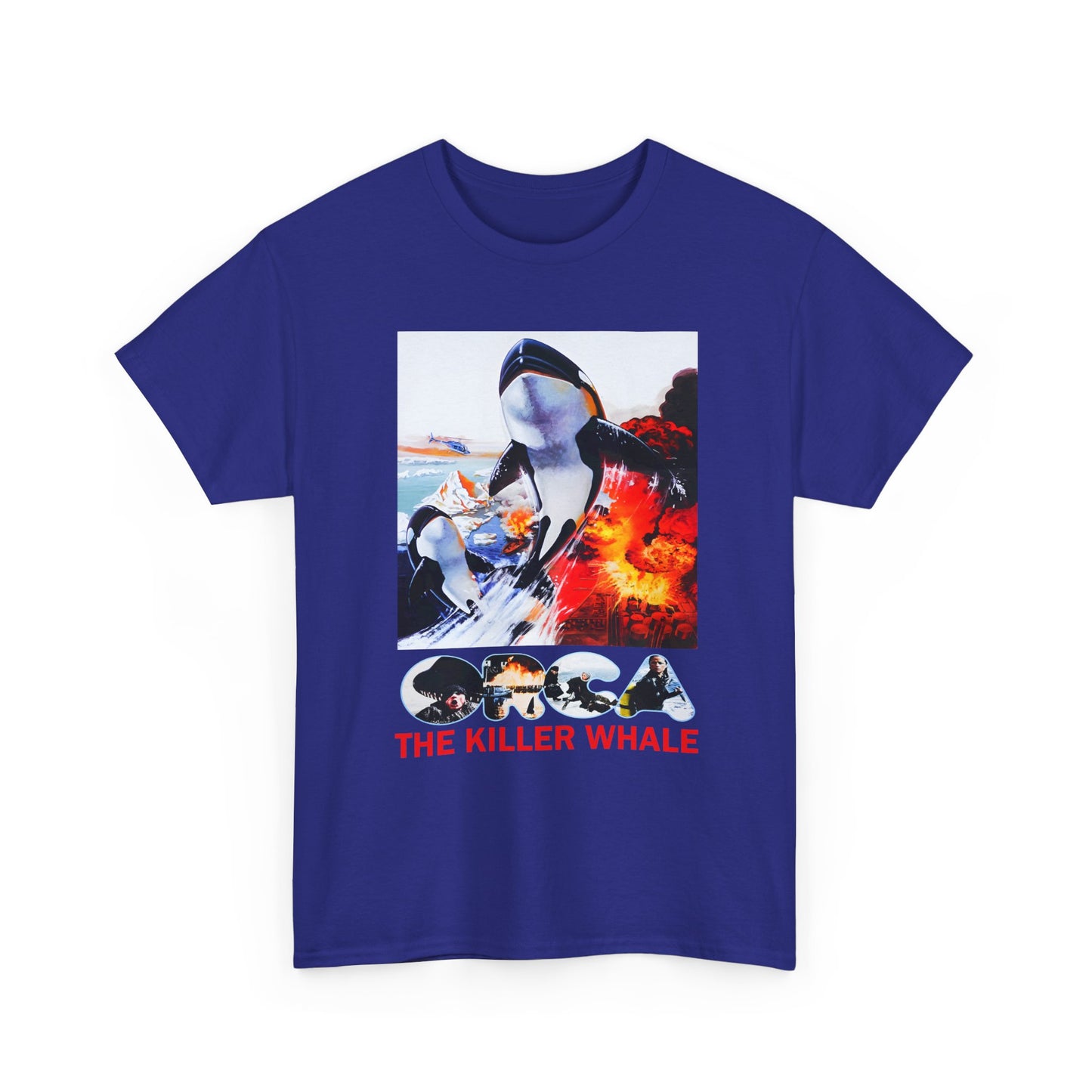 1977 orca the killer whale japanese movie poster custom edit with english title tshirt