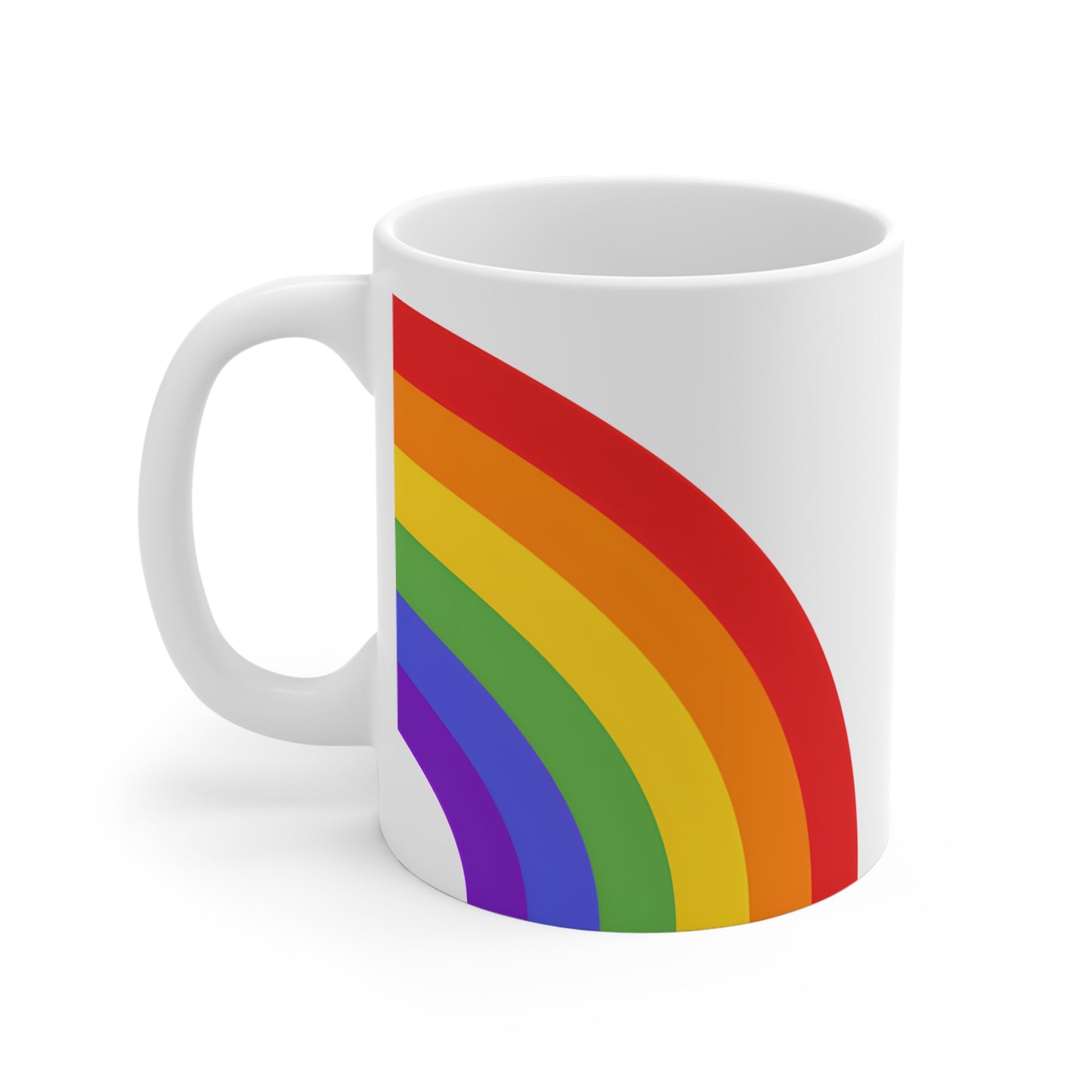 vintage inspired rainbow mug